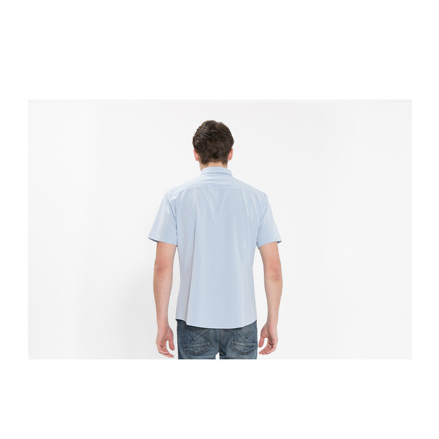 Y103TS 스카이블루 소라 남성 반팔 단색 셔츠 와이셔츠