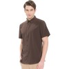 Y104TS 브라운 밤색 남성 반팔 단색 셔츠 와이셔츠
