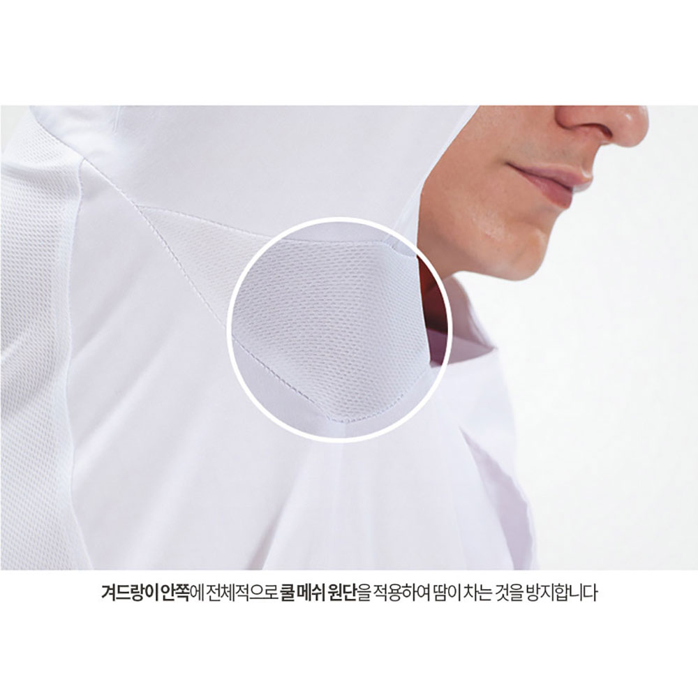 OT127 7부 기능성 TC32수 주방조리복 S-3XL 화이트 백색 롤업