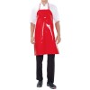 AT1022 목걸이형 양면 방수앞치마 중 우레탄 레드 빨강 식당 주방 음식점 식품 회사